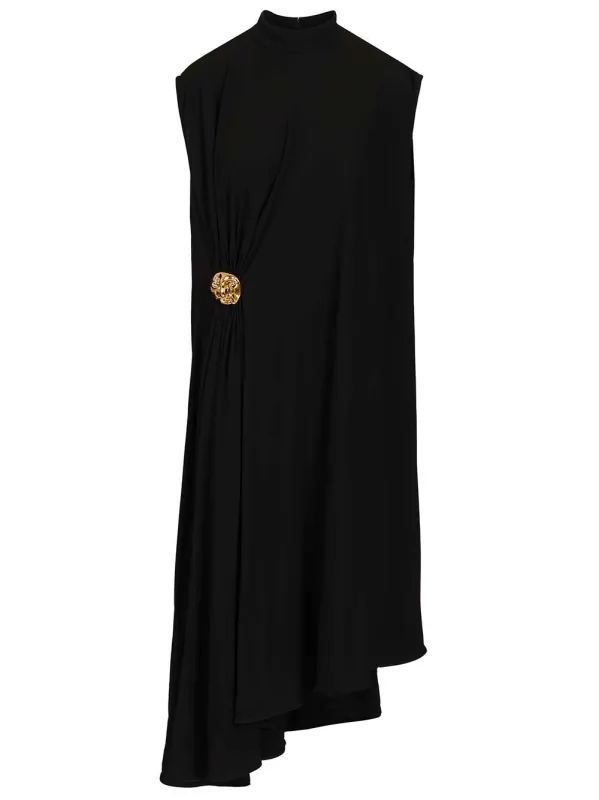 Crepe Viscose Jersey Dress Black made by Bottega Veneta