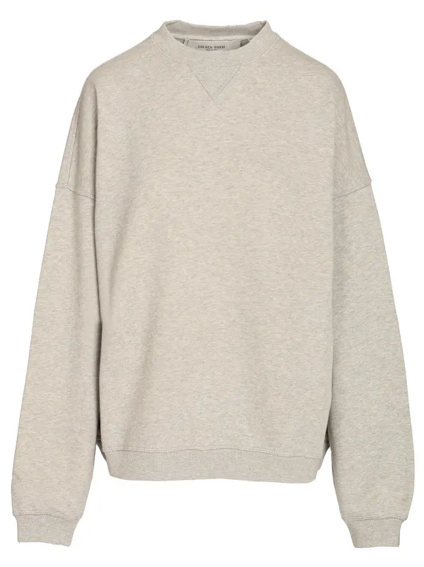 Oversized Cotton Sweatshirt Grey made by Golden Goose