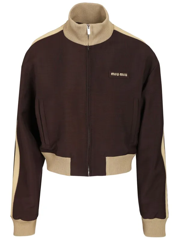 Blouson In Kid Mohair Jackets Brown made by Miu Miu