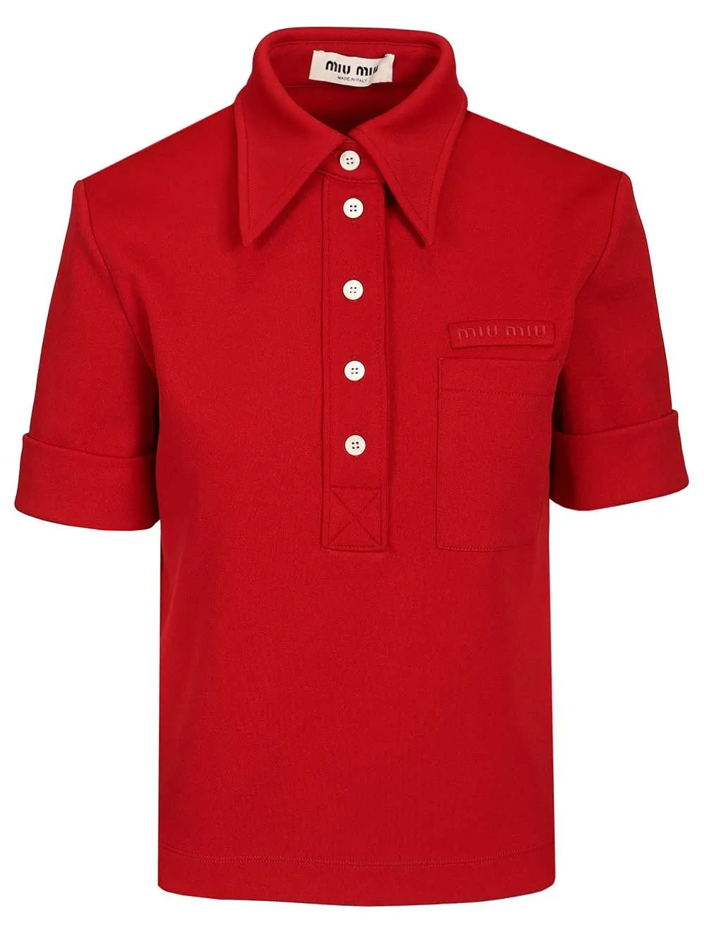 Technical Jersey Polo Shirt Red sold by Wanan Luxury