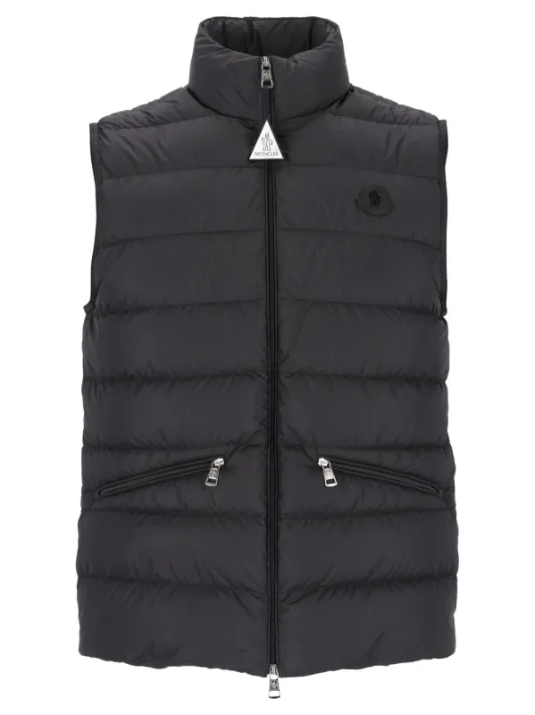 Treompan Padded Vest Jackets Black made by Moncler