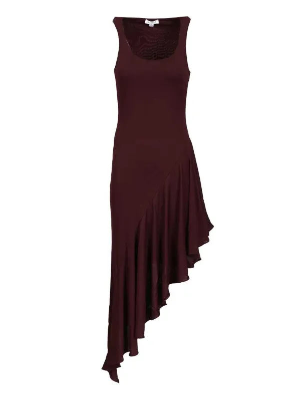 Asymmetrical Dress In Flowing Jersey Dresses Bordeaux made by Alaia