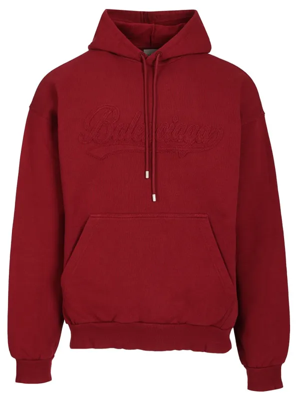 Hooded Sweatshirt Bordeaux made by Balenciaga