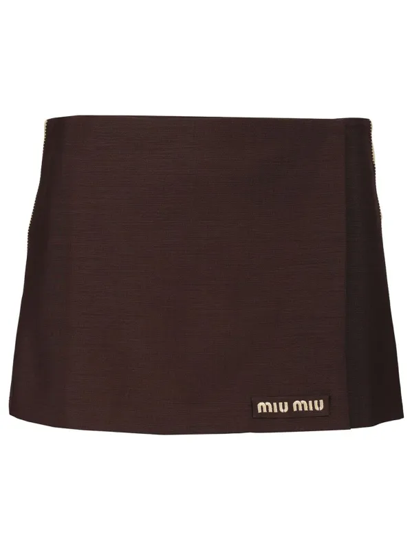 Sports Miniskirt Skirts Brown made by Miu Miu