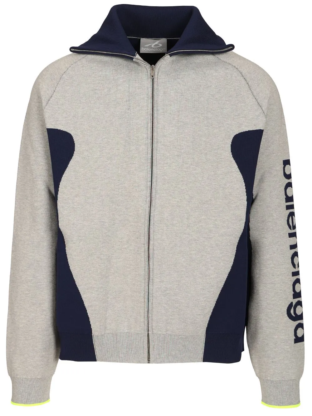 Knitted Cardigan With Zip Bodies Knitwear Grey sold by Wanan Luxury