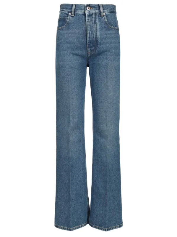 Medium Indigo Flared Jeans Blue made by Bottega Veneta