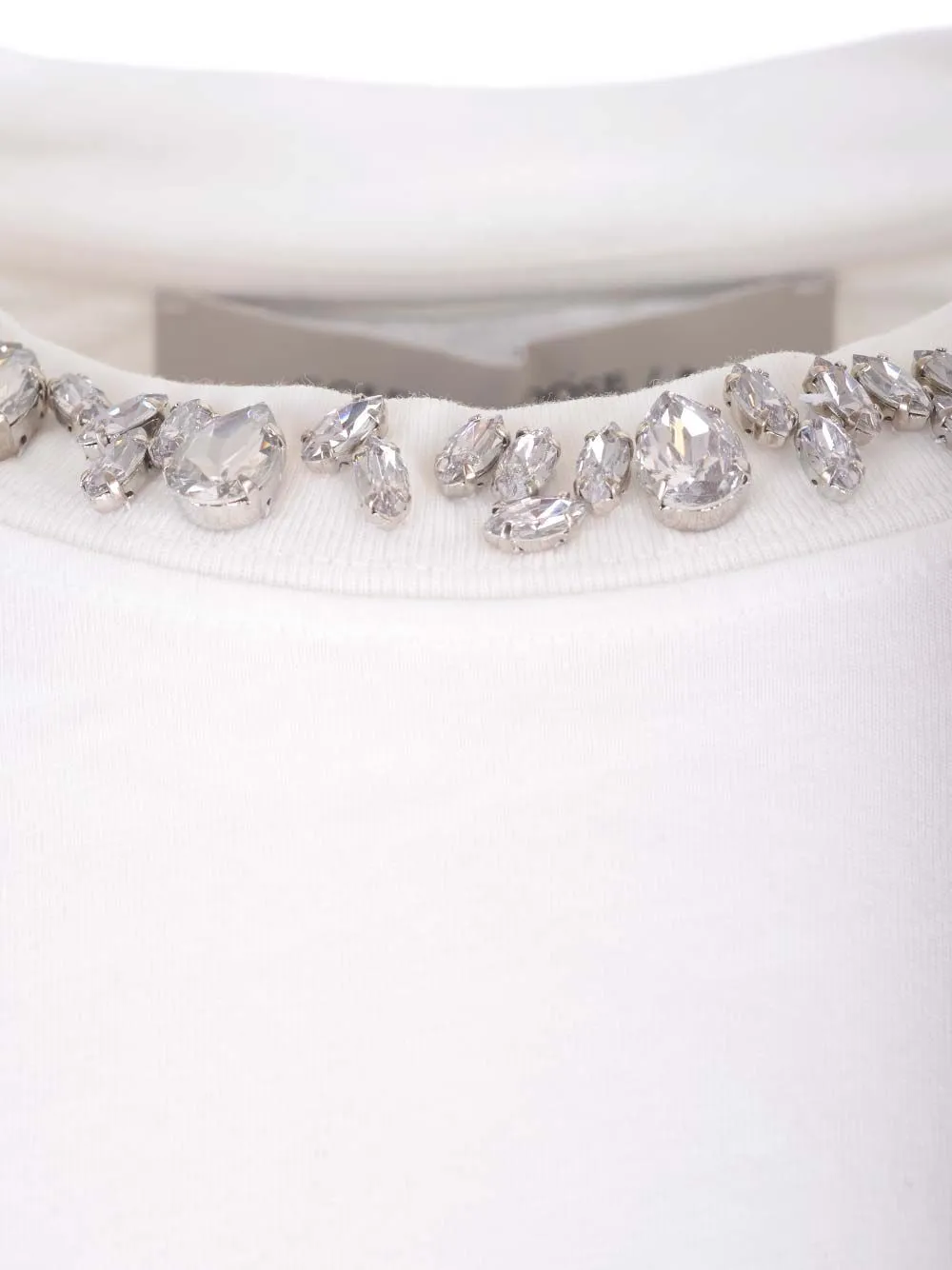 Crystals Embellished T-Shirt White sold by Wanan Luxury product image thumbnail 3