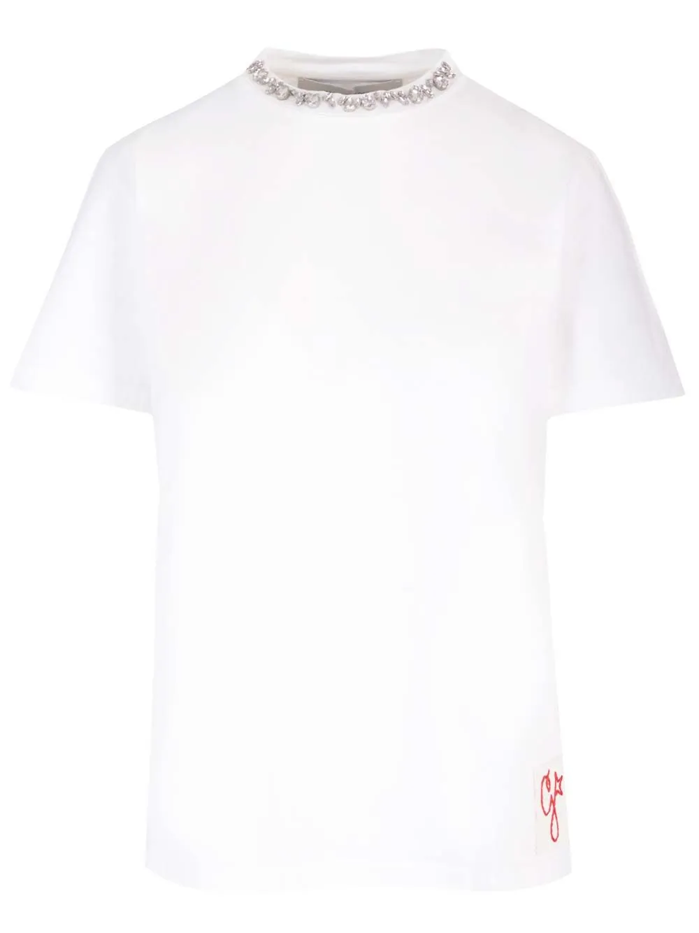 Crystals Embellished T-Shirt White sold by Wanan Luxury