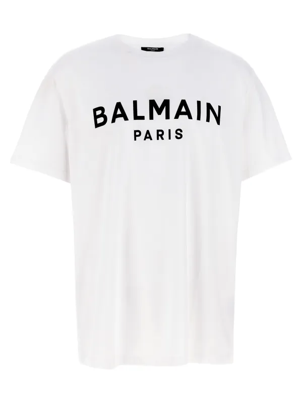 Logo T-Shirt White/Black made by Balmain