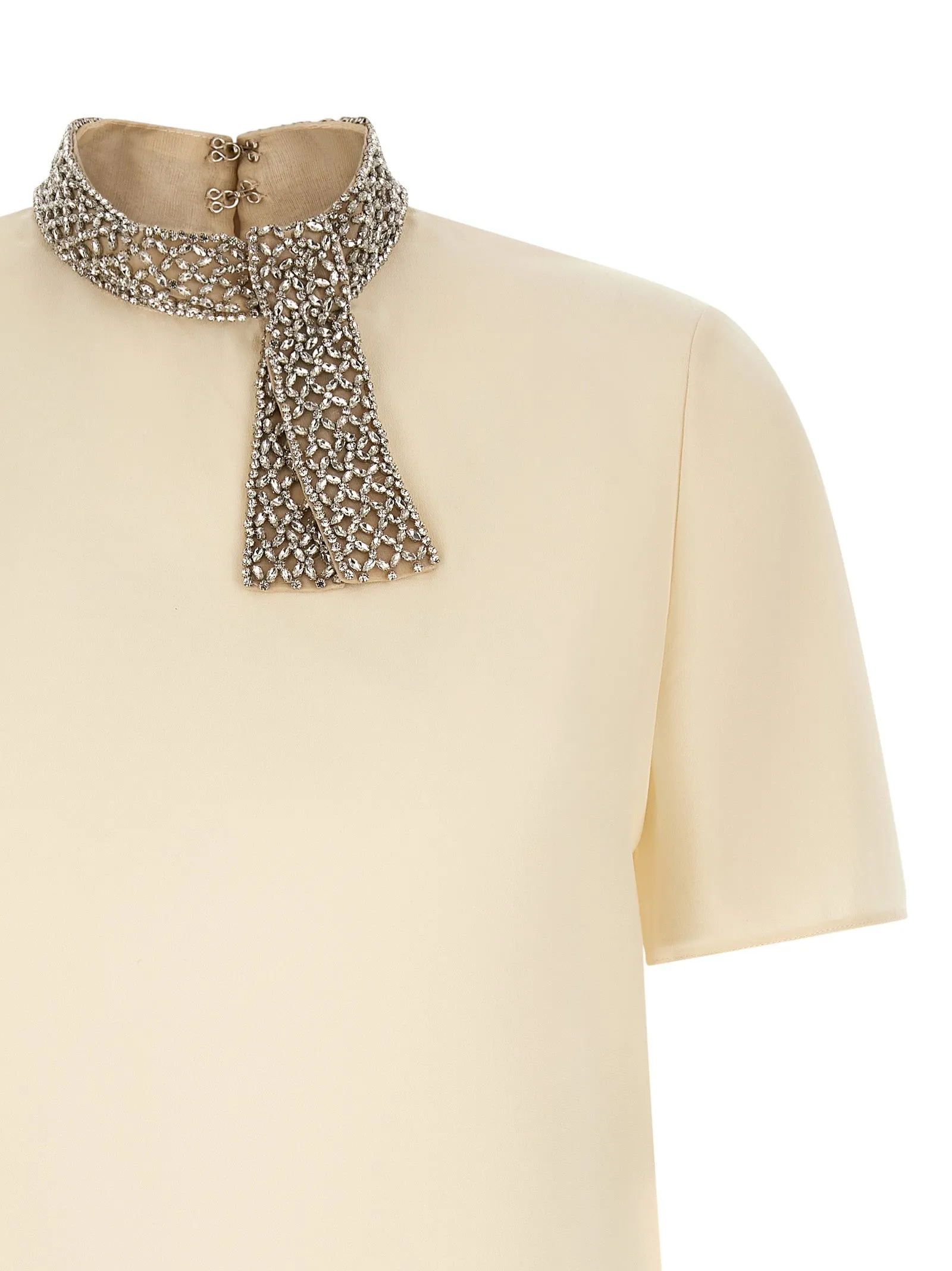 Valentino Garavani Jewel Collar Top White sold by Wanan Luxury product image thumbnail 3