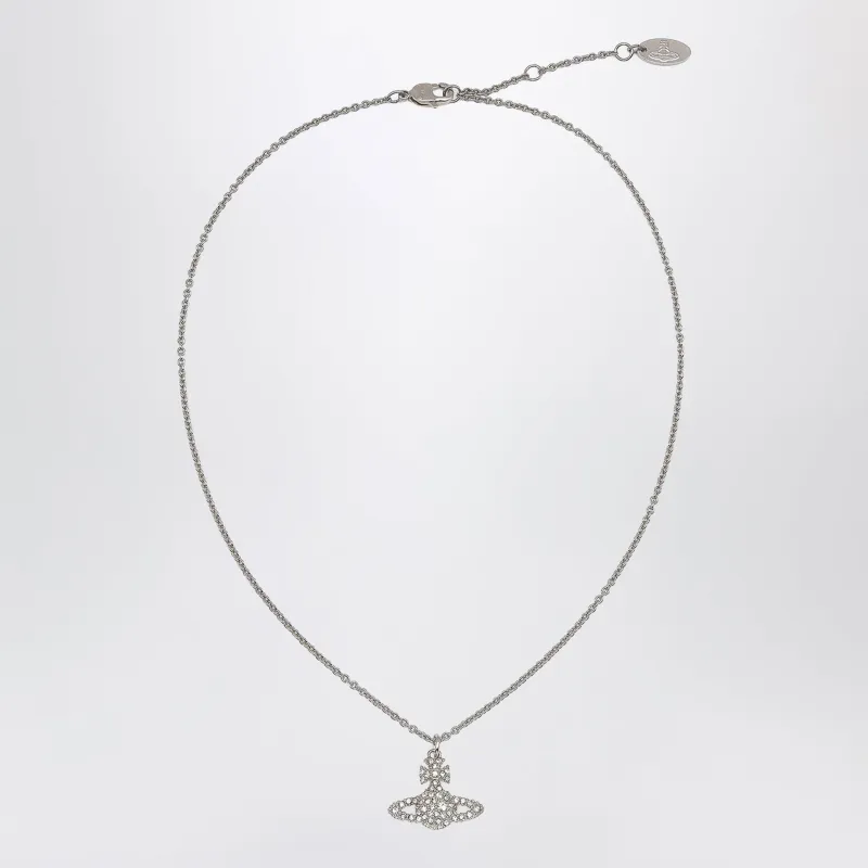 Grace Bas Relief Platinum/Crystal Necklace made by Vivienne Westwood