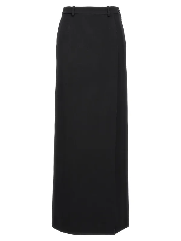 Long Wool Skirt Skirts Black made by Balenciaga