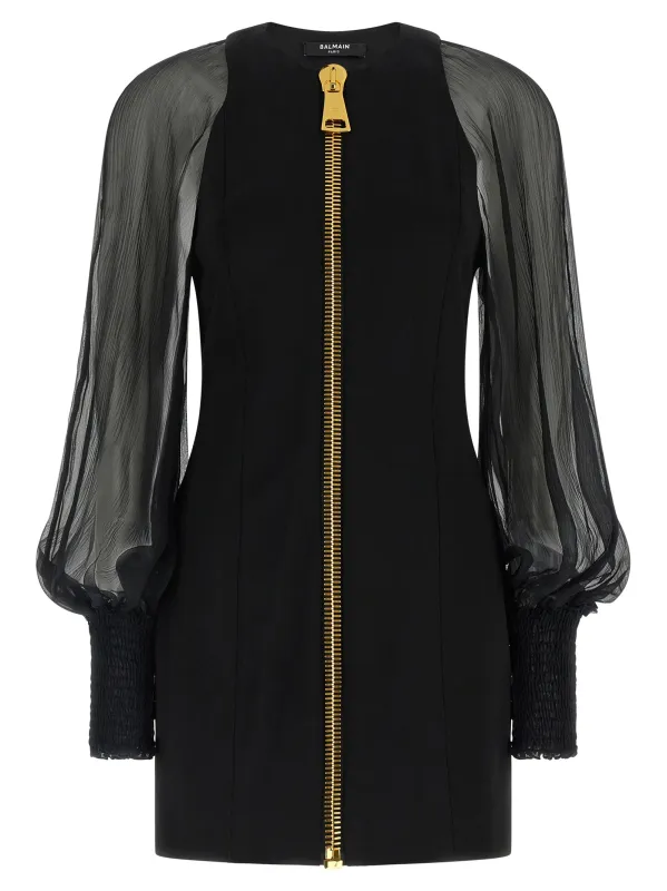 Xl Zip Dress Black made by Balmain