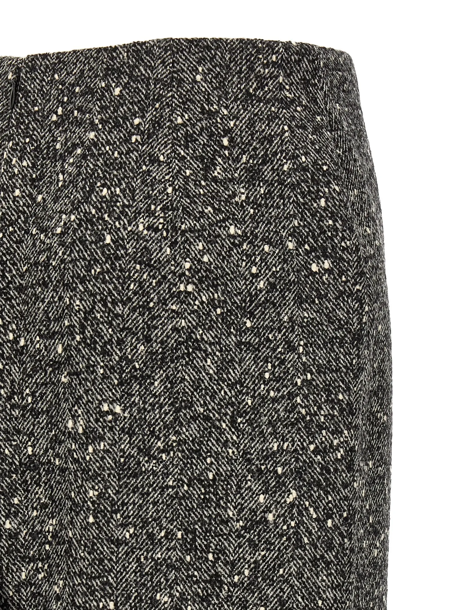 Valentino Garavani Chevron Bouclé Skirt White/Black sold by Wanan Luxury product image thumbnail 4