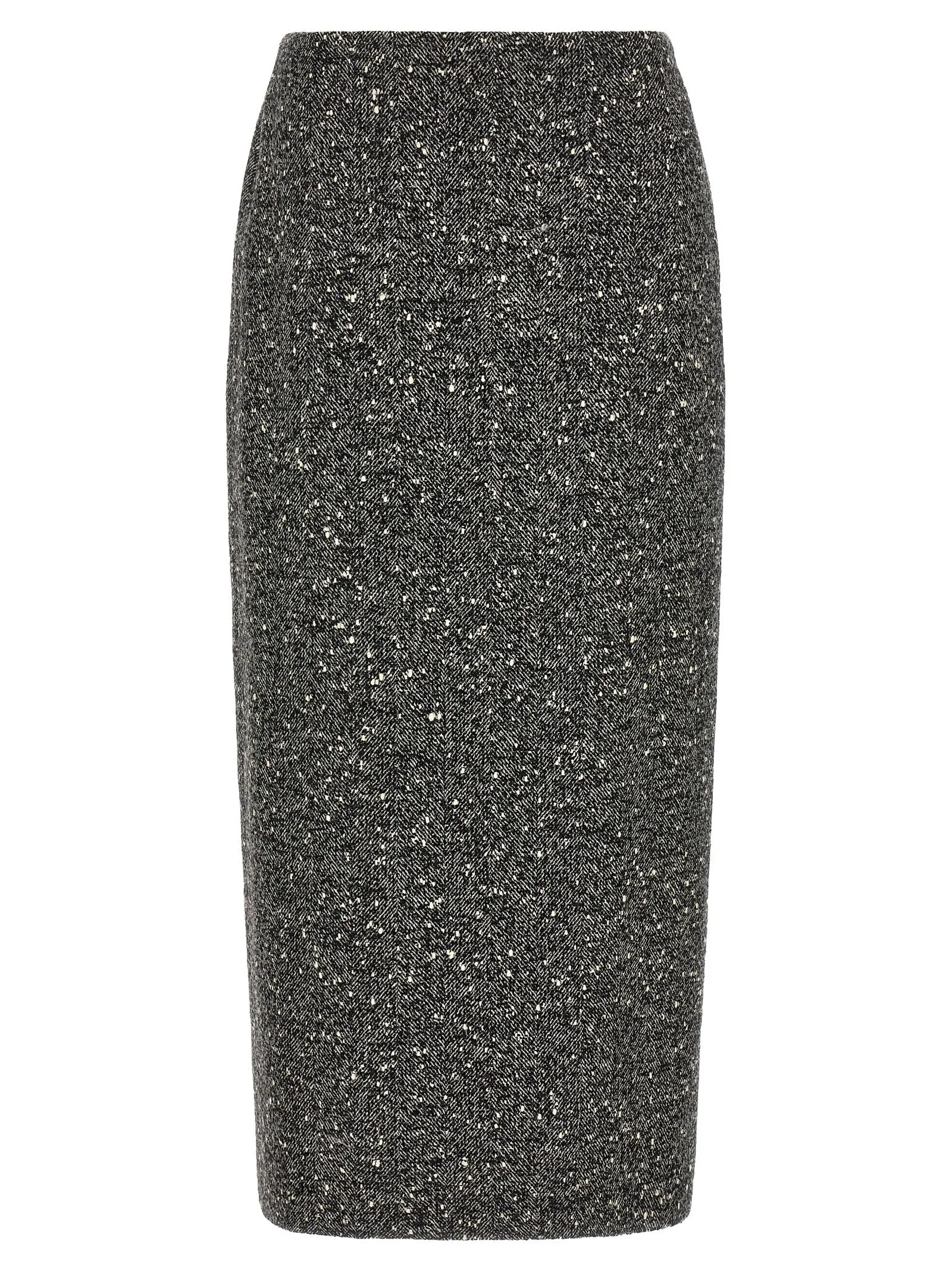Valentino Garavani Chevron Bouclé Skirt White/Black sold by Wanan Luxury