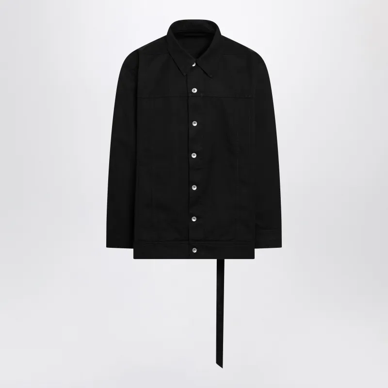 Black Oversized Jacket In Cotton made by Rick Owens