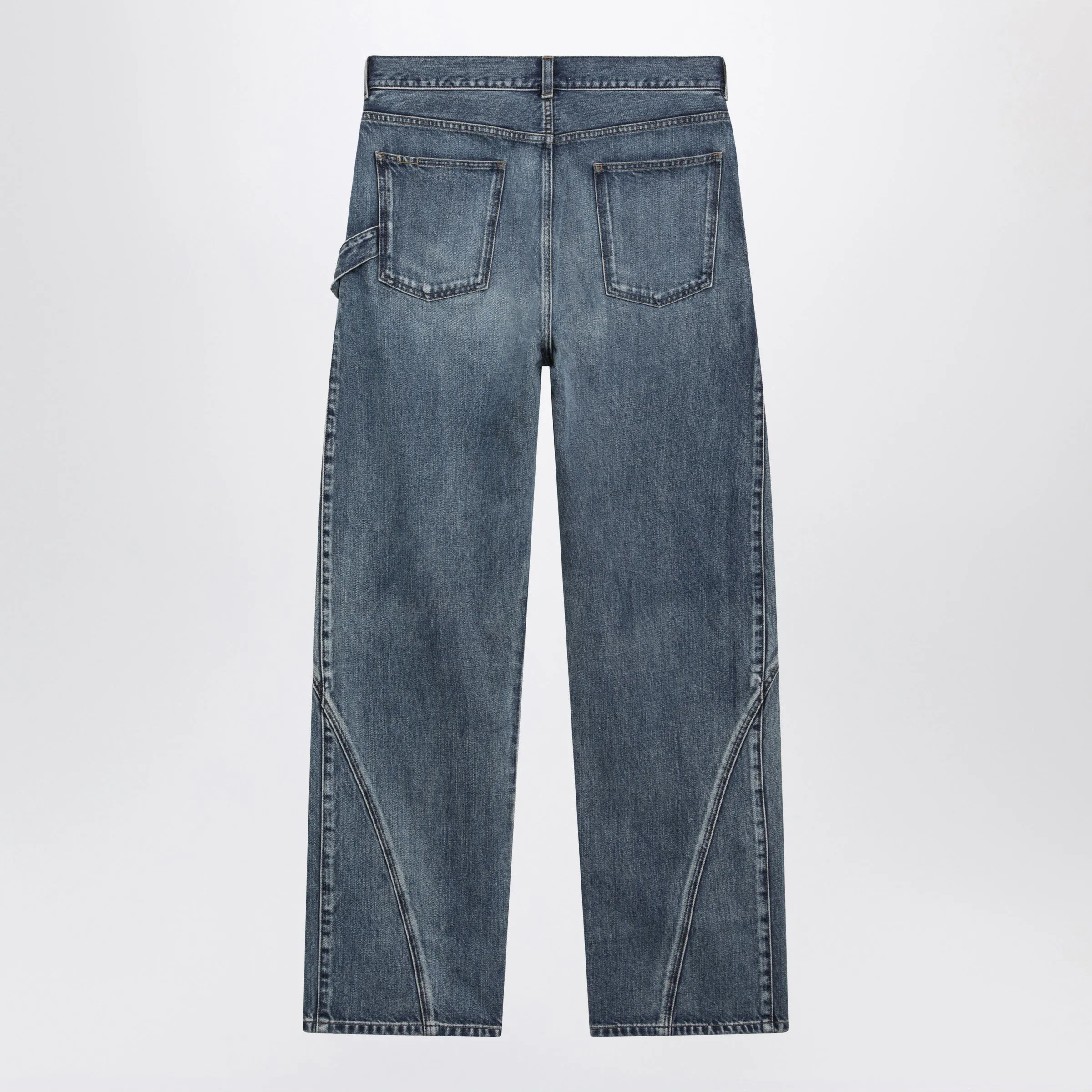 Mid Blue Twisted Workwear Jeans sold by Wanan Luxury product image thumbnail 2