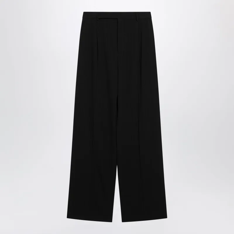 Black Tailored Trousers With Pinstripe Pattern made by Yves Saint Laurent