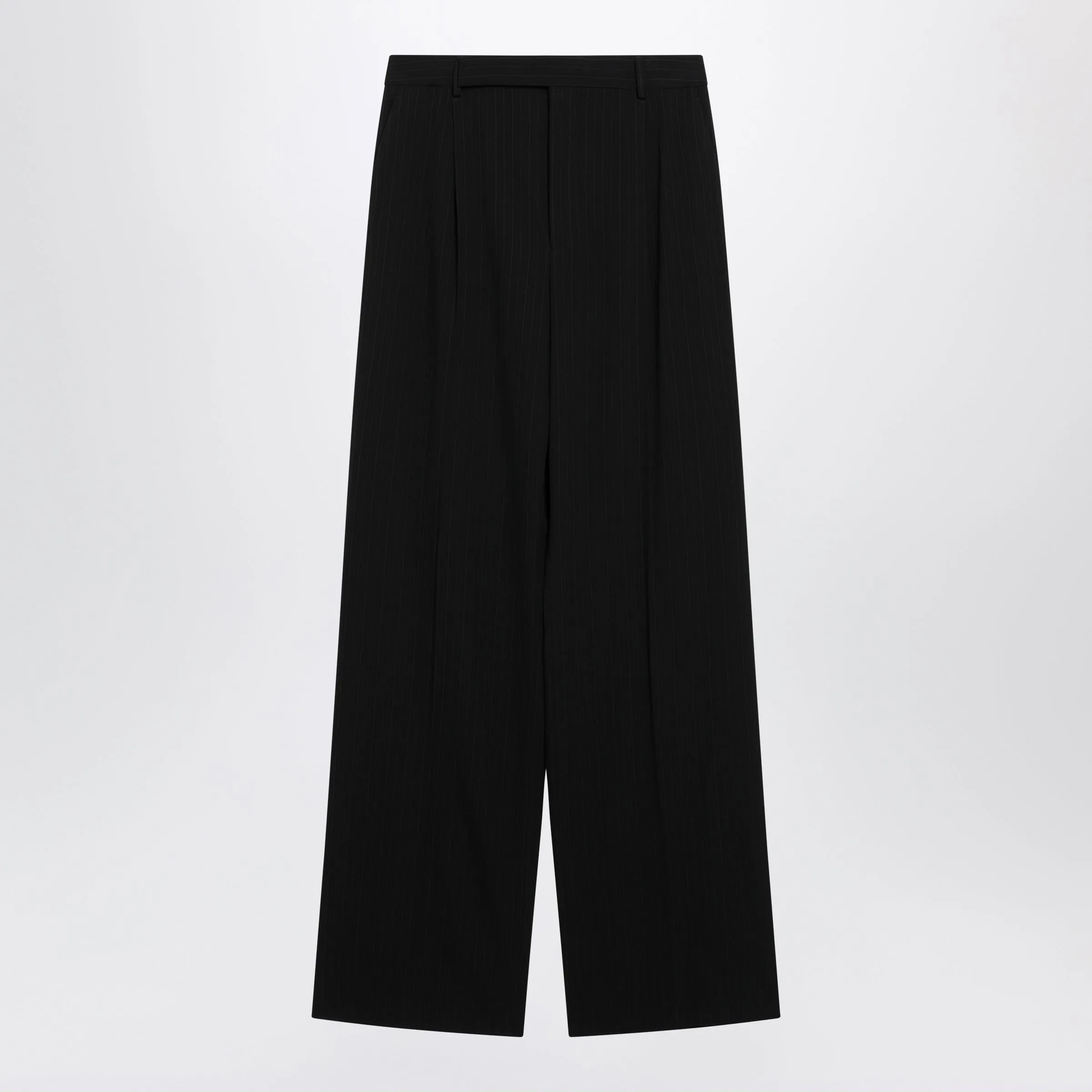 Black Tailored Trousers With Pinstripe Pattern sold by Wanan Luxury