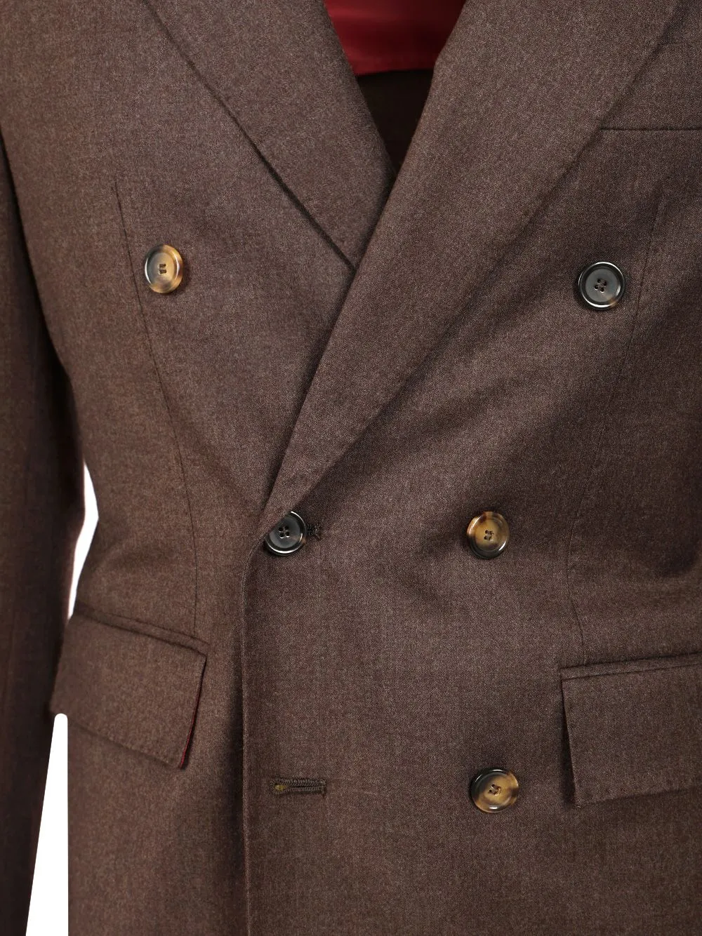 Flannel Double-Breasted Suit Dresses Brown sold by Wanan Luxury product image thumbnail 5