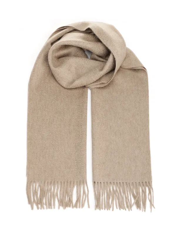 Beaver Cashmere Scarf Scarves And Foulards Beige made by Wanan Luxury