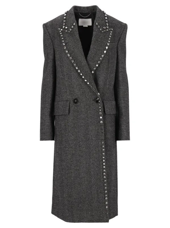 Embellished Coat Grey made by Stella McCartney