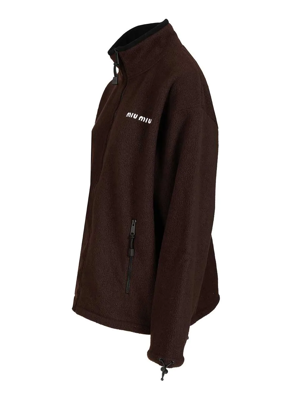 Zip Up Pile Sweatshirts Brown sold by Wanan Luxury product image thumbnail 3
