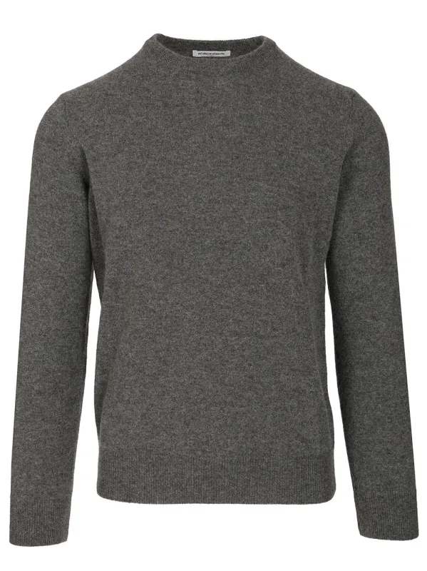 Cashmere Crewneck Sweater Knitwear Grey made by Wanan Luxury