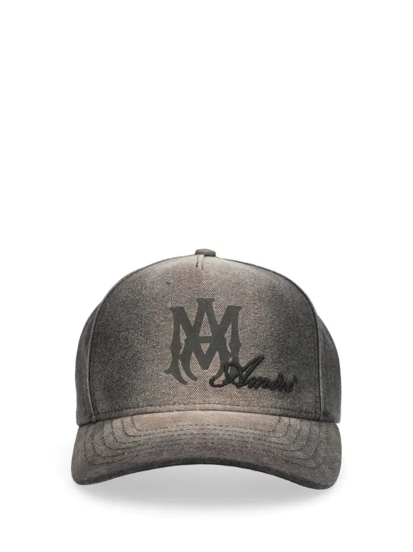 Ma Script Canvas Hat Black made by AMIRI