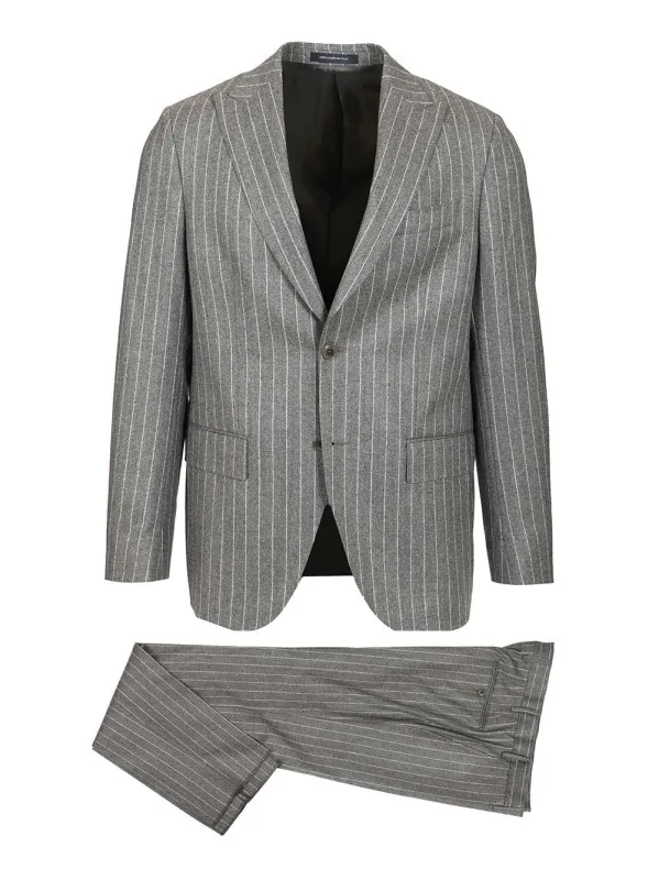 Pinstripe Suit Dresses Grey made by Wanan Luxury