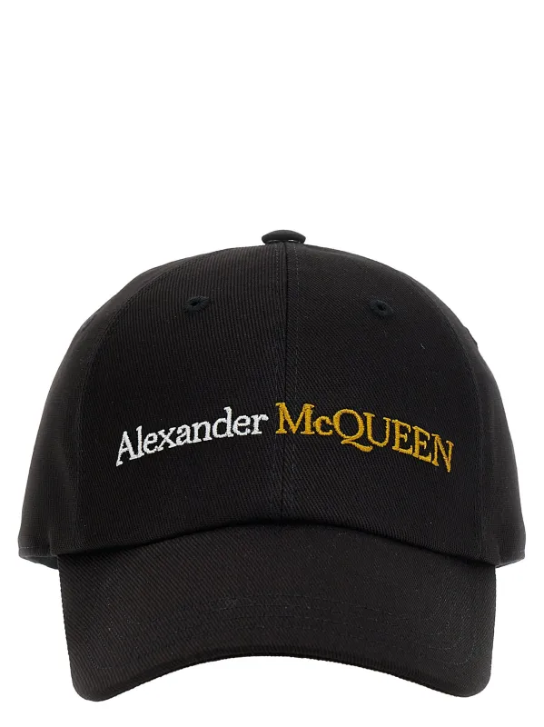 Logo Cap Hats Black made by Alexander McQueen
