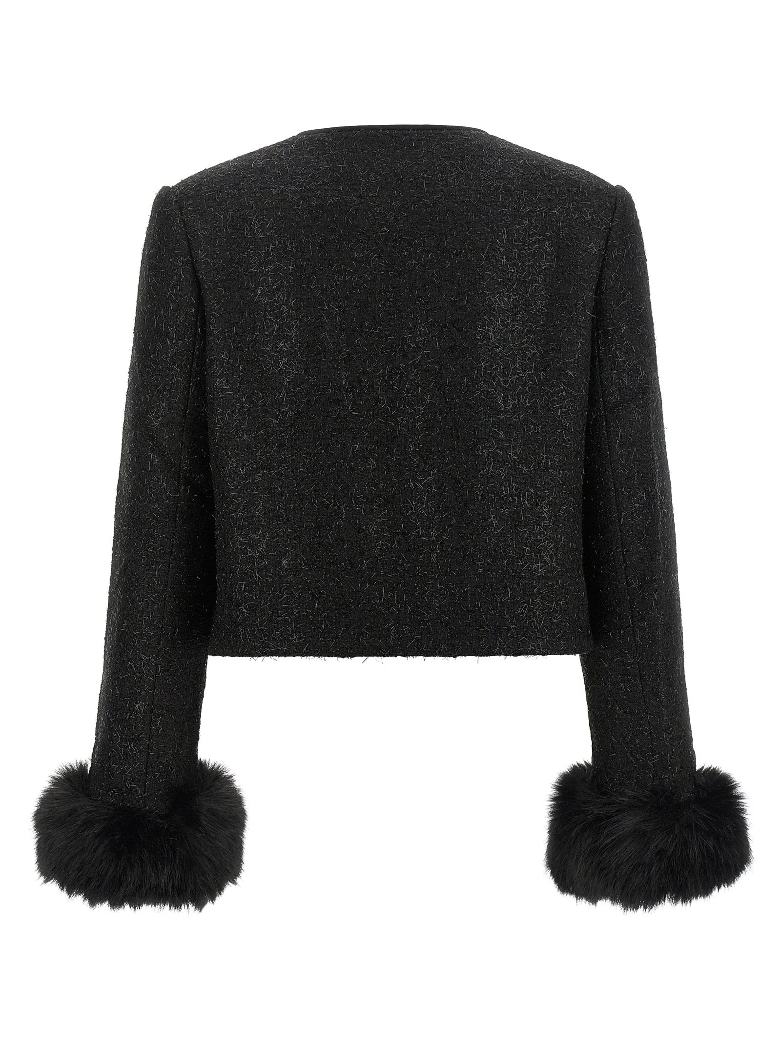 Bouclé Fur Jacket Blazers Black sold by Wanan Luxury product image thumbnail 2