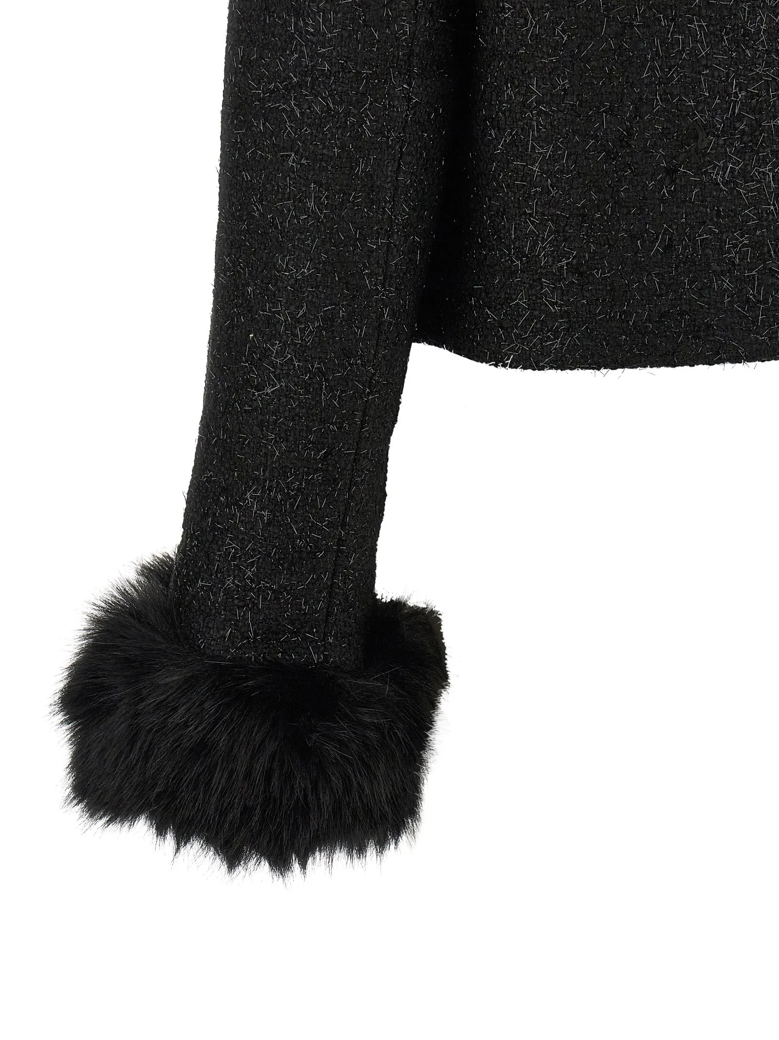 Bouclé Fur Jacket Blazers Black sold by Wanan Luxury product image thumbnail 4