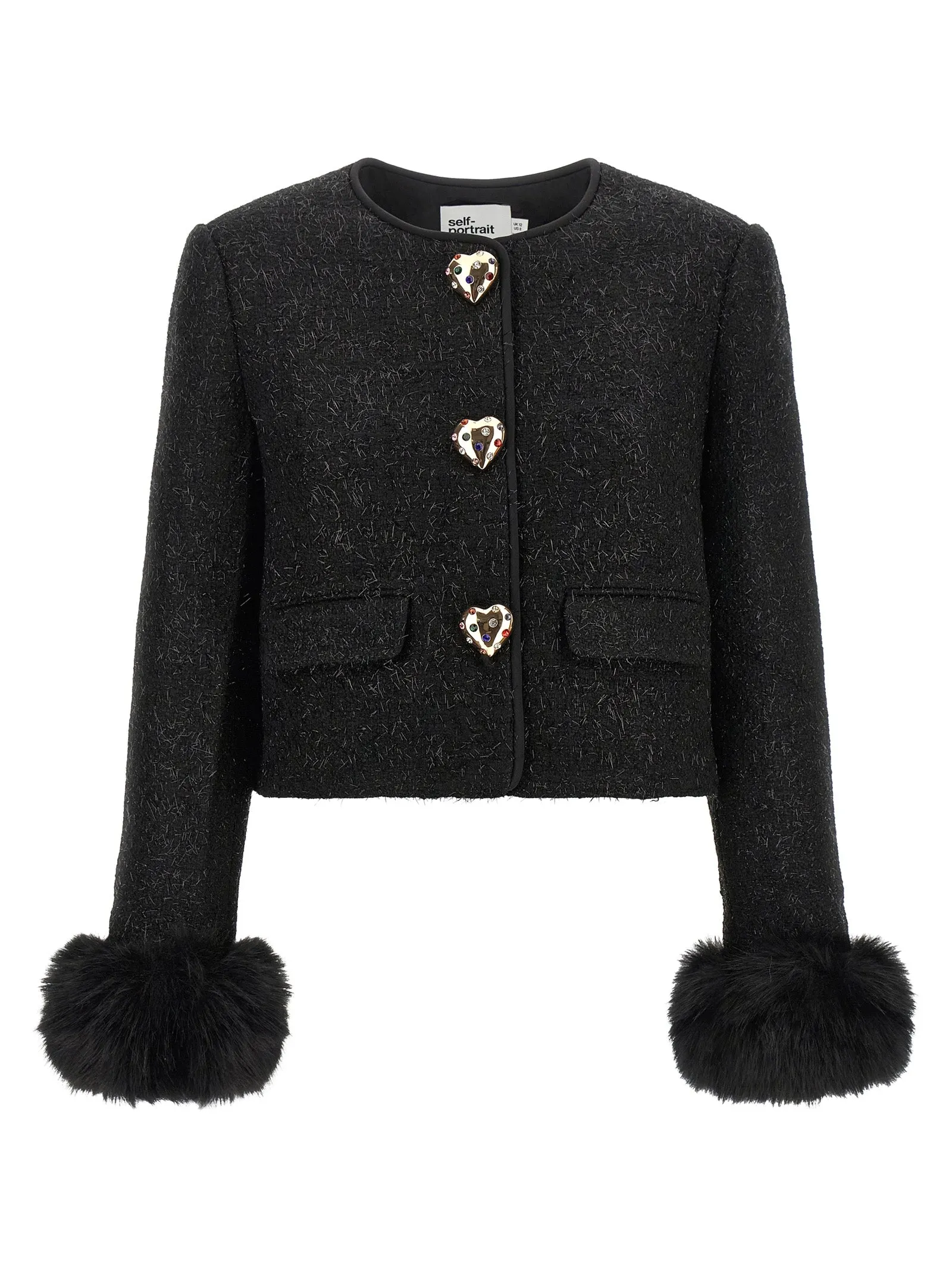 Bouclé Fur Jacket Blazers Black sold by Wanan Luxury