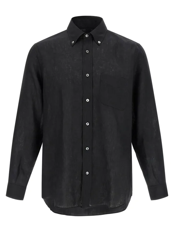 Linen Shirt Black made by Wanan Luxury