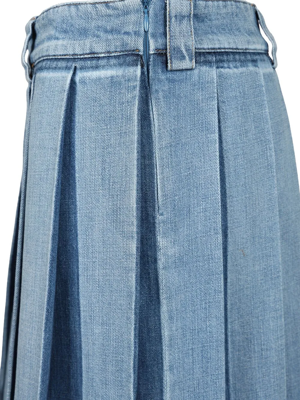Pleated Denim Skirt Light blue sold by Wanan Luxury product image thumbnail 5