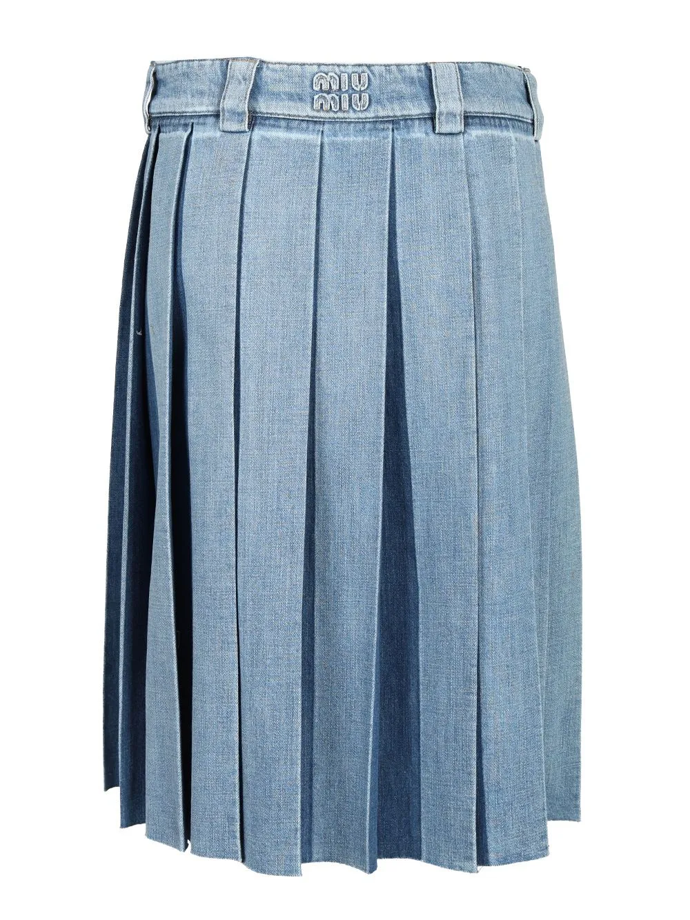 Pleated Denim Skirt Light blue sold by Wanan Luxury product image thumbnail 2