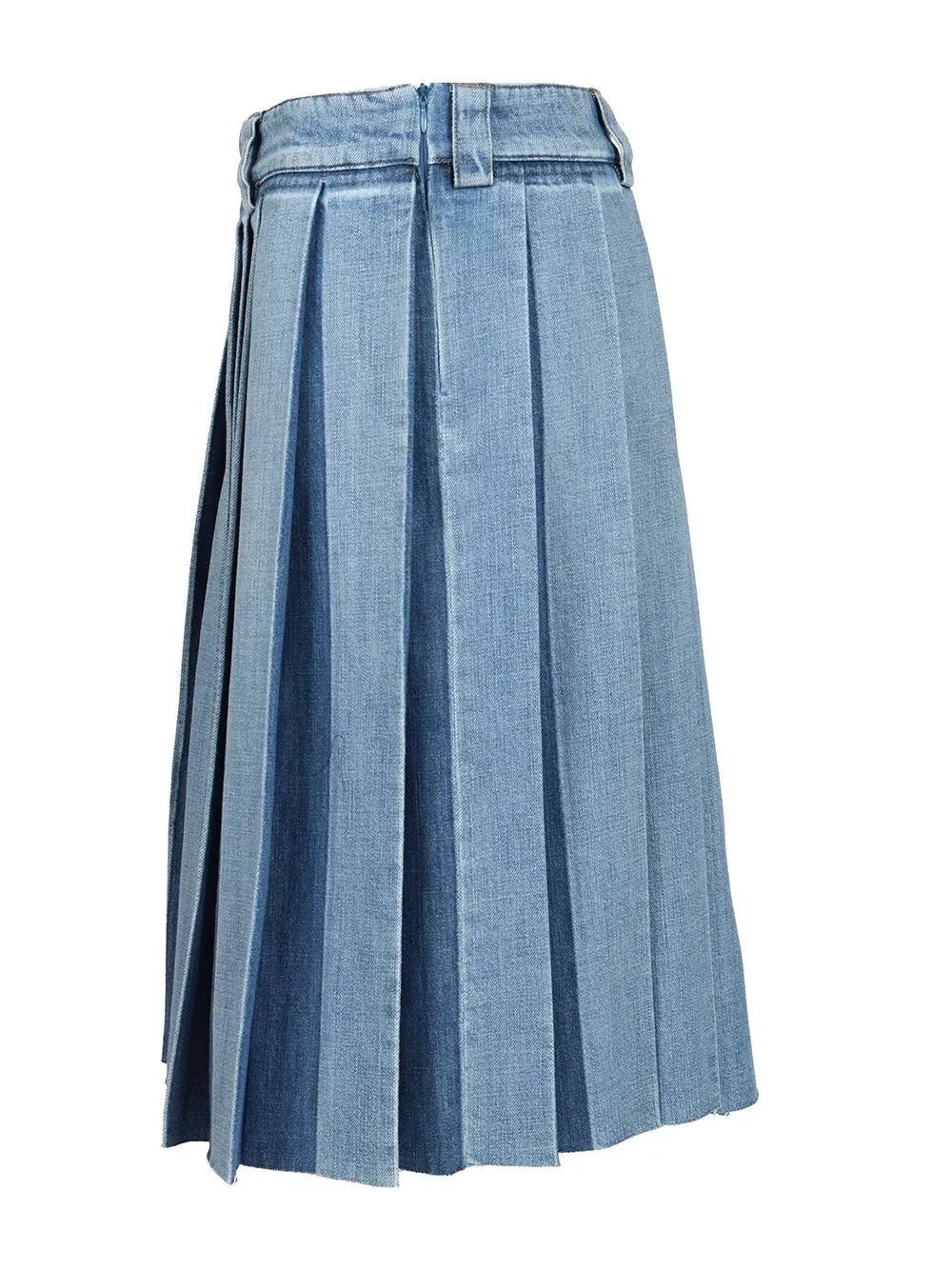 Pleated Denim Skirt Light blue sold by Wanan Luxury product image thumbnail 3