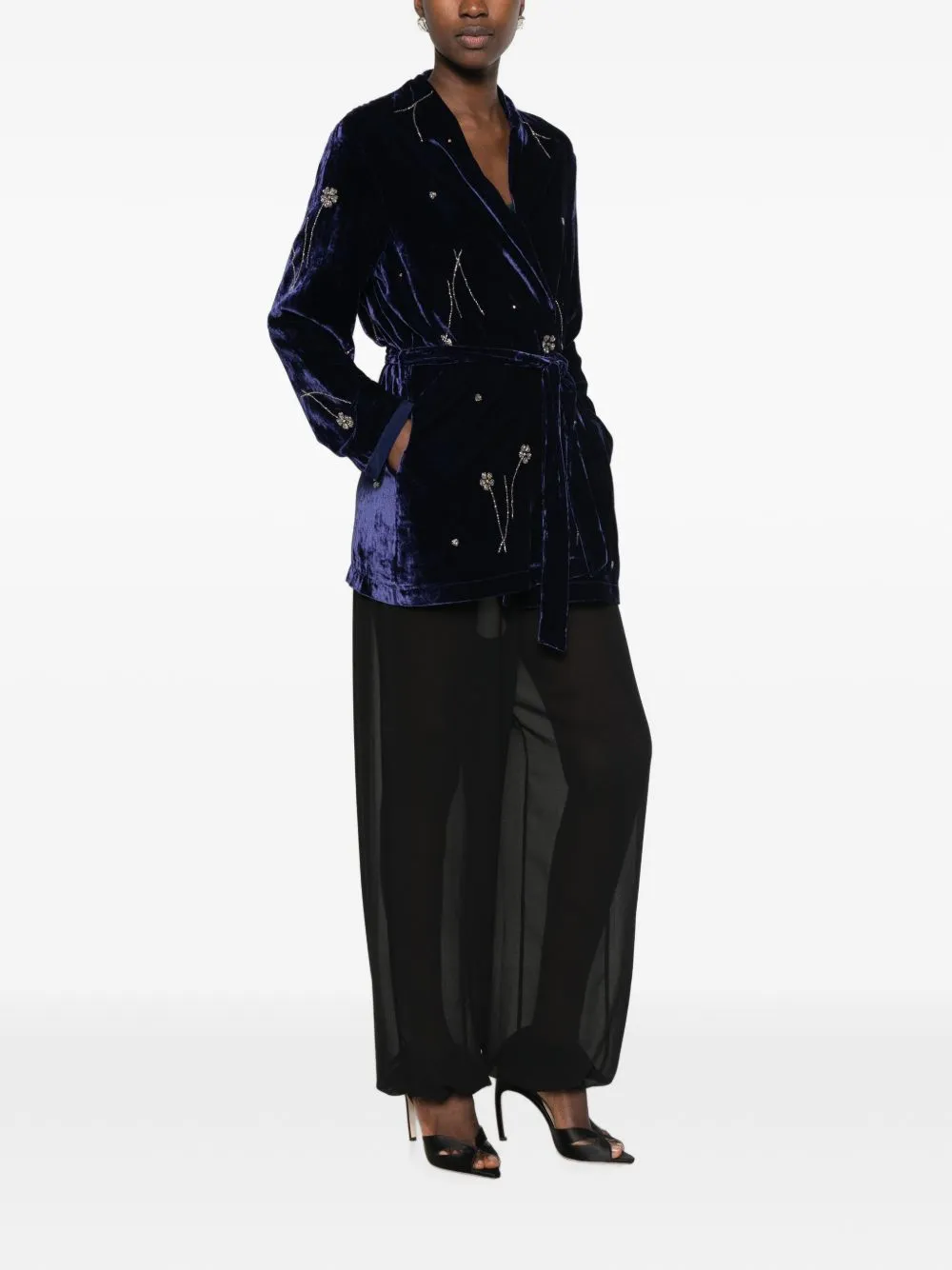 Embroidered Velvet Kimono sold by Wanan Luxury product image thumbnail 4