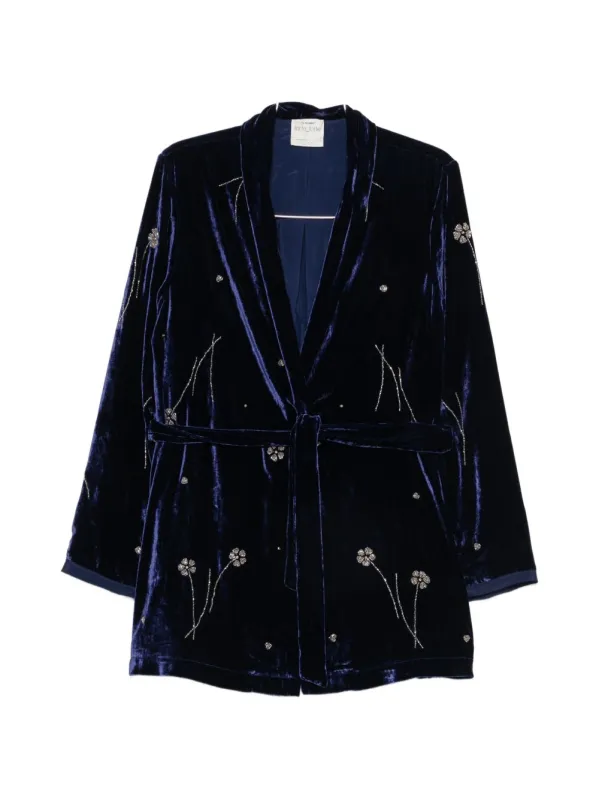 Embroidered Velvet Kimono made by Forte Forte