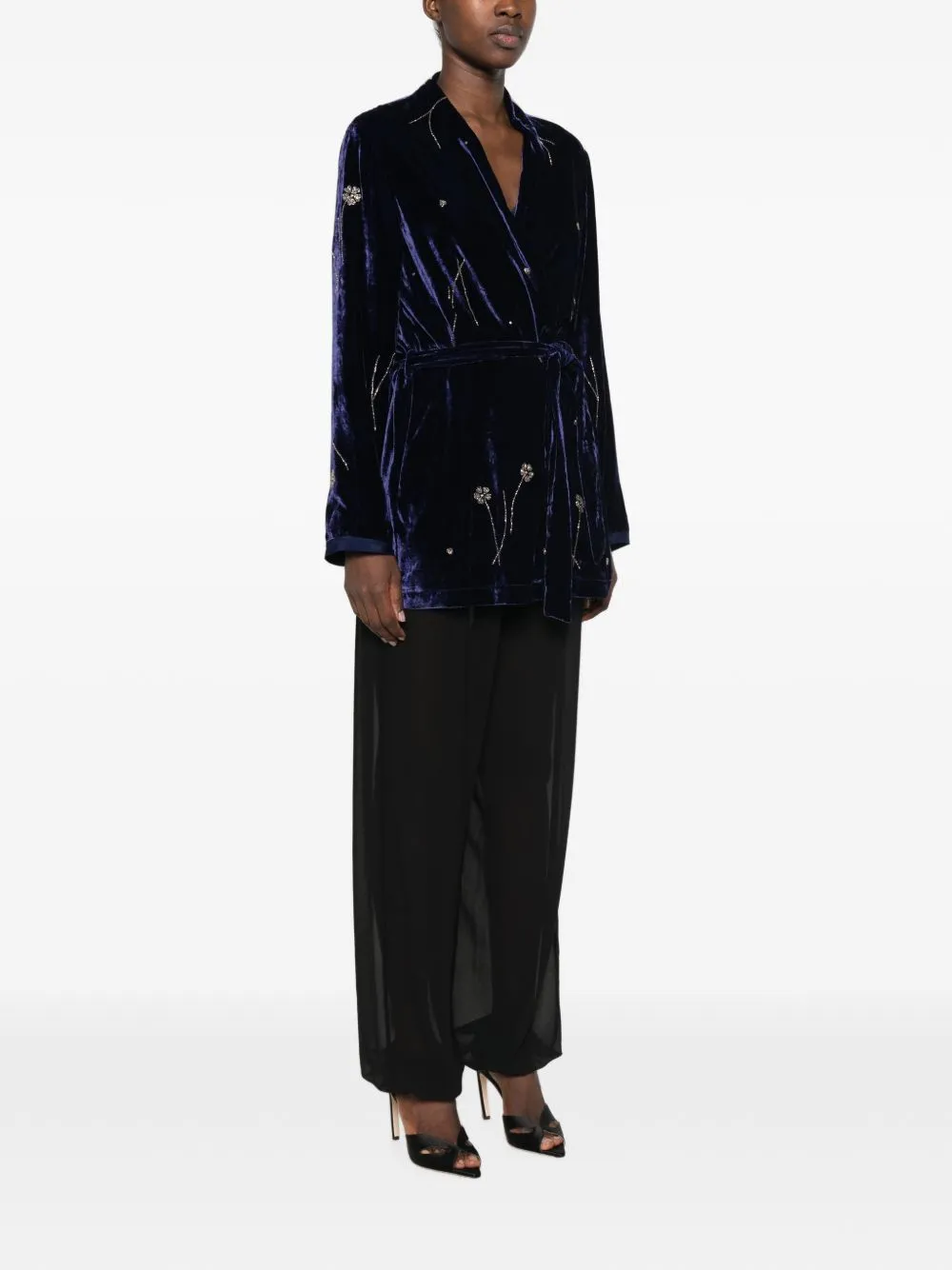 Embroidered Velvet Kimono sold by Wanan Luxury product image thumbnail 2