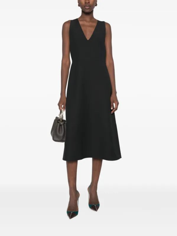 Wool And Silk Blend Midi Dress made by Fendi