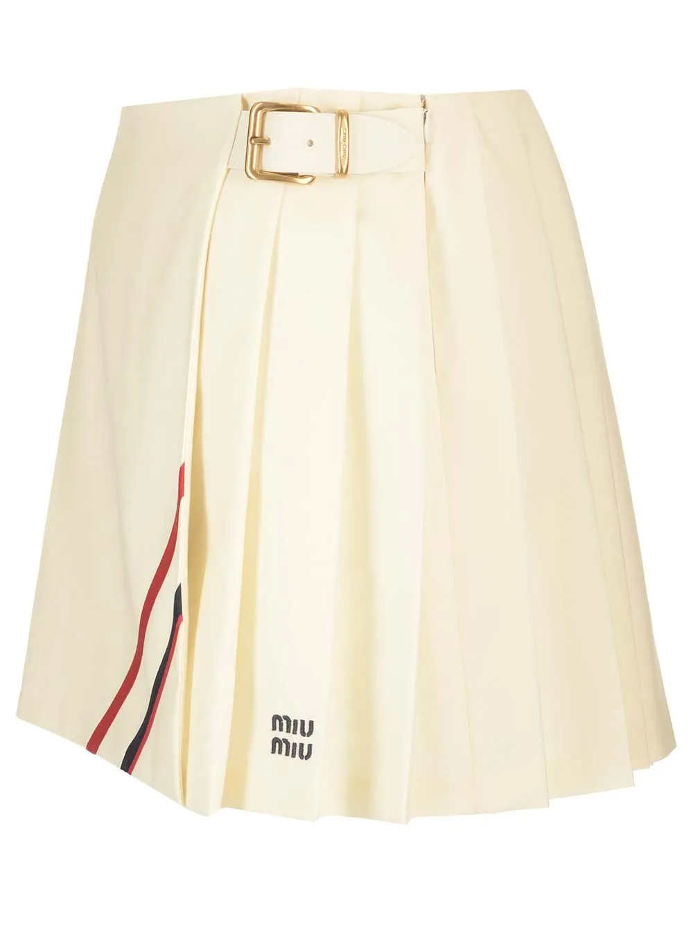 Pleated Mohair Canvas Skirt Beige sold by Wanan Luxury product image thumbnail 3