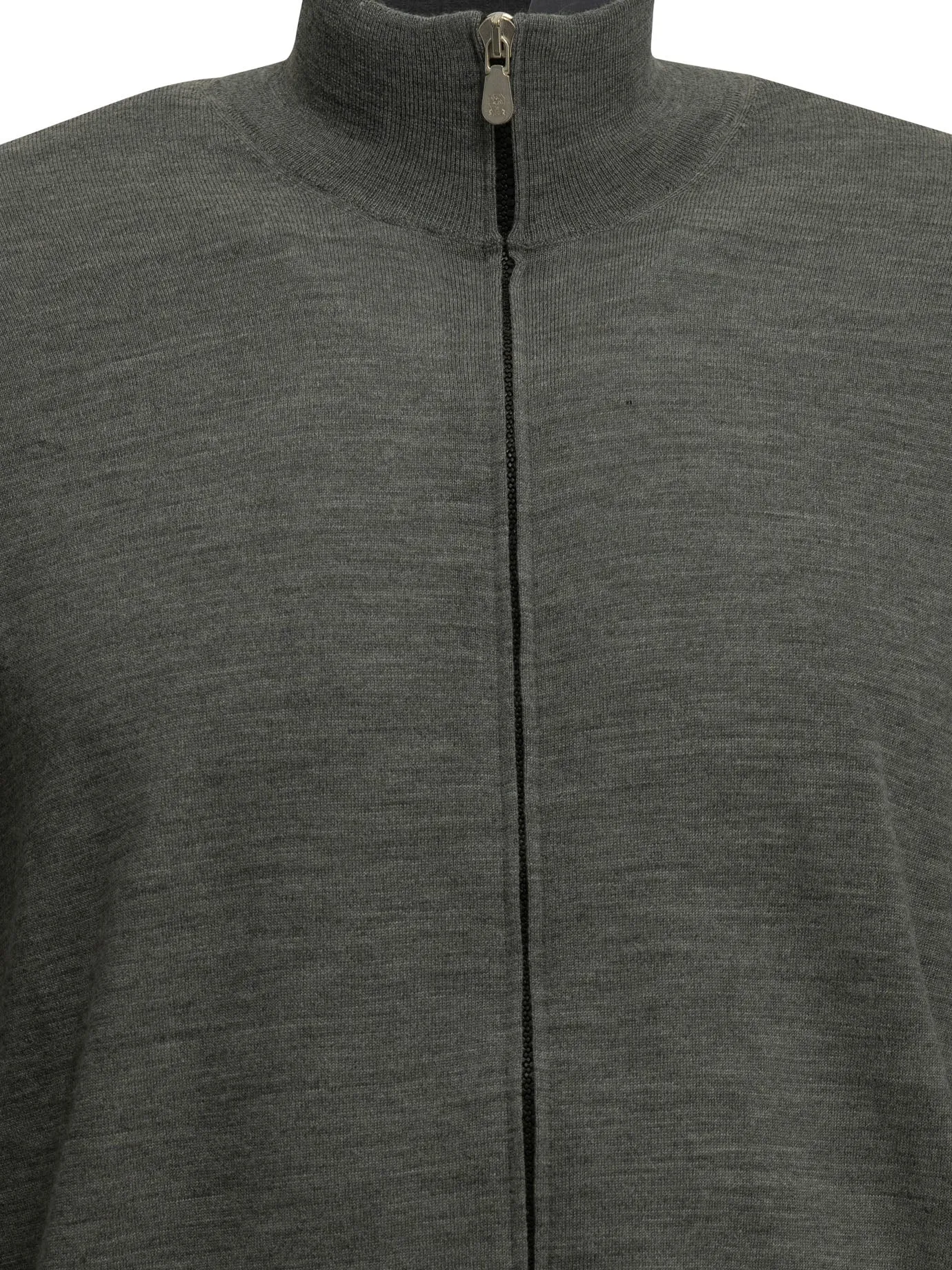 Zip-Up Sweater Made Of Wool And Cashmere Knitwear Grey sold by Wanan Luxury product image thumbnail 3