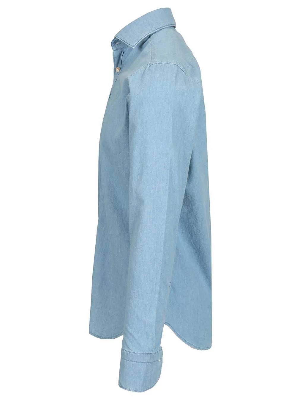 Denim Shirt Shirts Light Blue sold by Wanan Luxury product image thumbnail 3