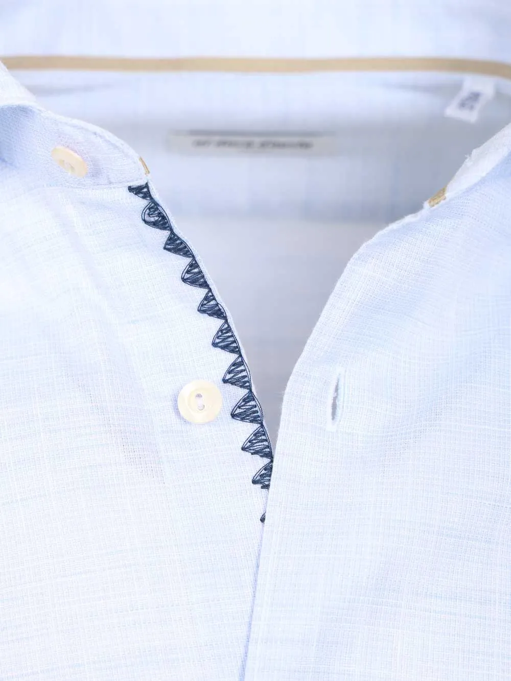 Camicia Ricamo 100 Cotone Shirts Light Blue sold by Wanan Luxury product image thumbnail 3