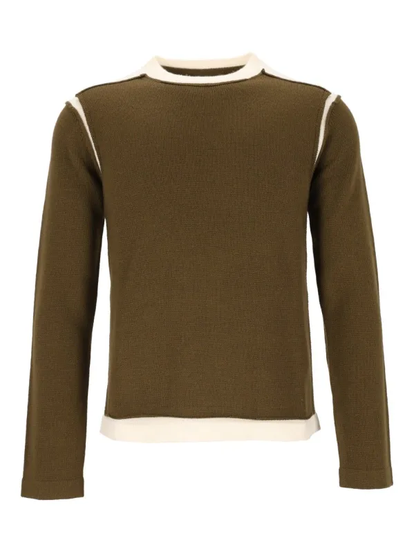Crew Neck Sweater Knitwear Green made by Maison Margiela
