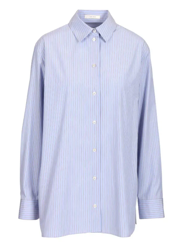 Sisilia Cotton Shirt Light blue made by The Row