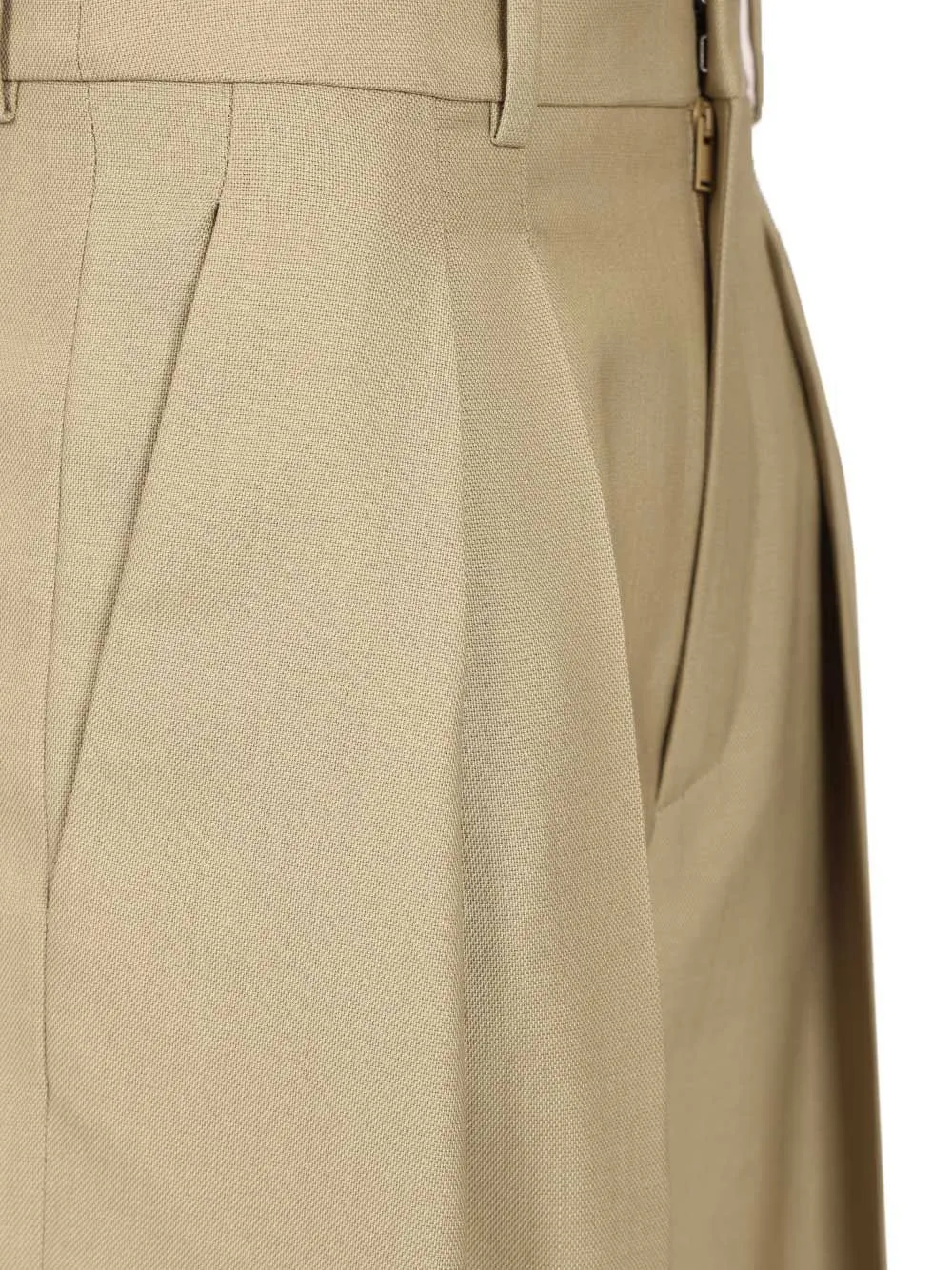 Wool And Silk Canvas Trousers Beige sold by Wanan Luxury product image thumbnail 5