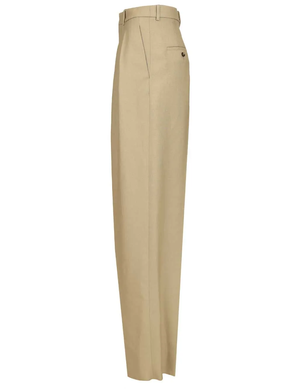 Wool And Silk Canvas Trousers Beige sold by Wanan Luxury product image thumbnail 3
